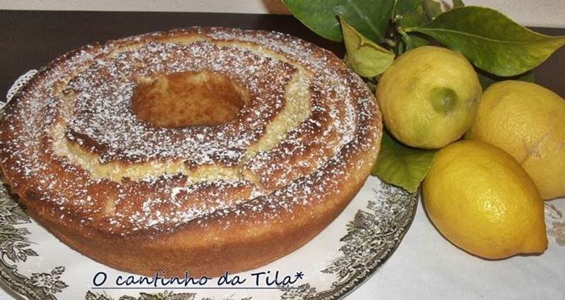 Bolo de limão com casca e tudo