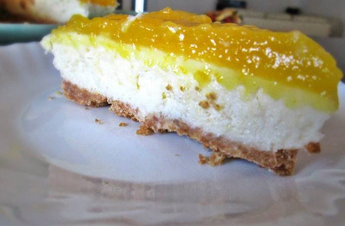 Cheesecake de coco e limão