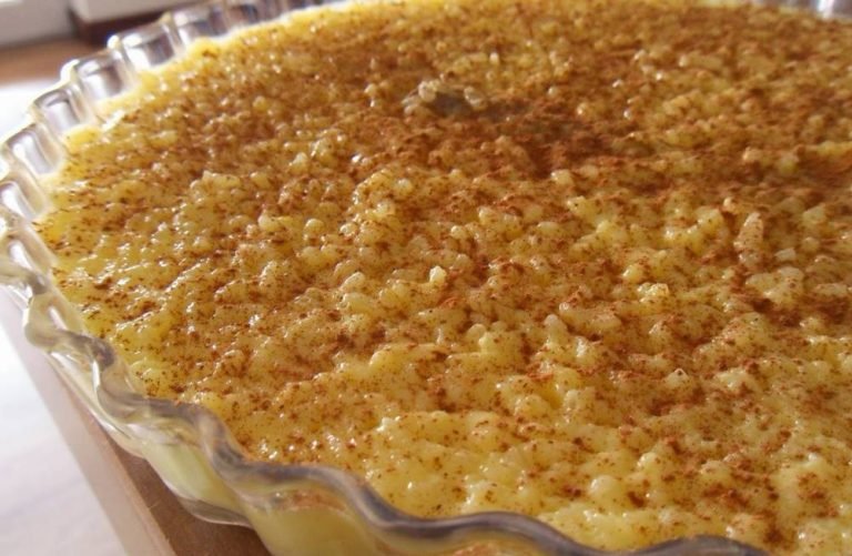 Arroz Doce da Família cremoso amarelinho e doce