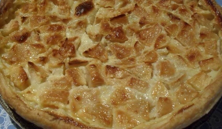 Tarte de maçã com leite condensado