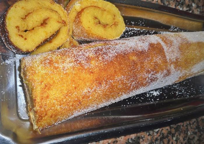 Torta de iogurte, pão e laranja