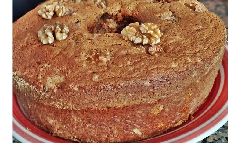 Bolo de Maçã Nozes e Canela