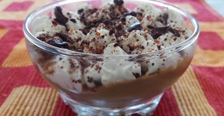 Pudim de Café com Chantilly e Chocolate Negro uma verdadeira tentação