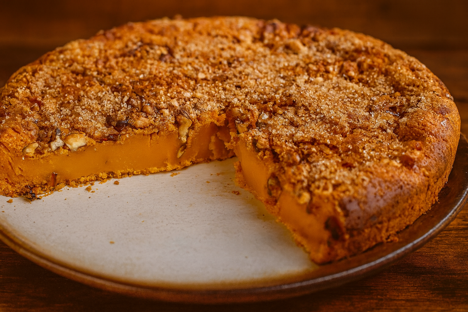 Tarte de Abóbora com Nozes