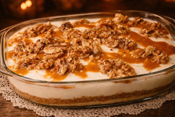 Sobremesa de Bolacha com Caramelo