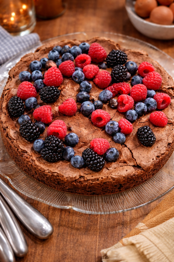 🍫 Delícia de Chocolate com Frutos Vermelhos