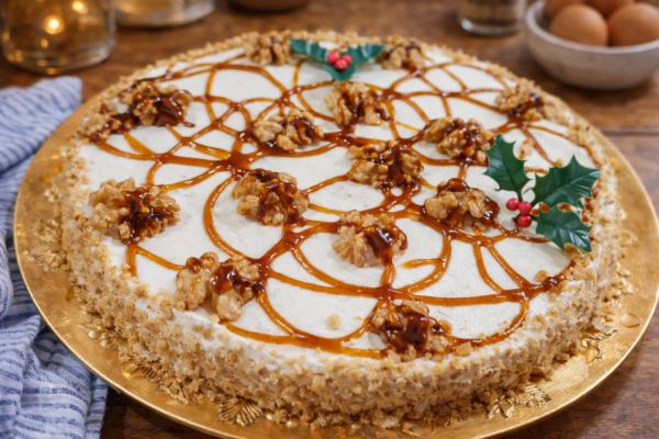 🍰 Bolo de Noz e Caramelo Caseiro